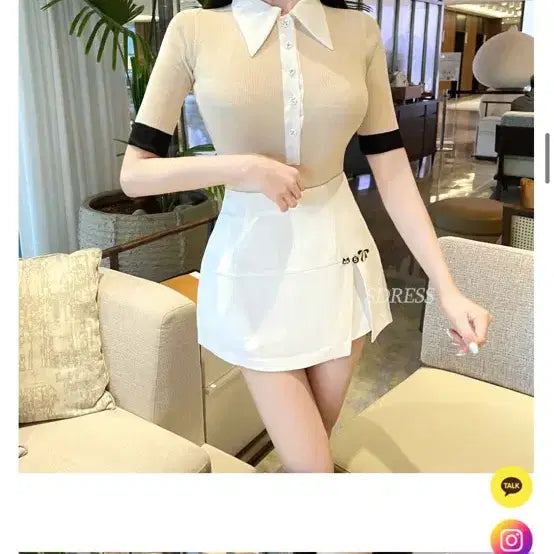 [BUNJANG] S Dress Mini Skirt - White / 에스드레스 미니 스커트 S 수입의류 급처