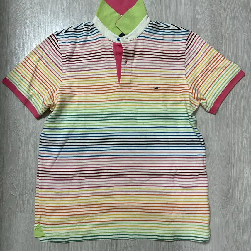 [BUNJANG] Tommy Hilfiger Striped PK T-shirt / 최종 가격) 타미힐피거 스트라이프 반팔 pk 티셔츠