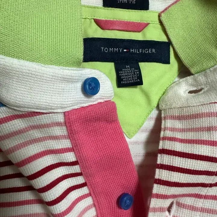 [BUNJANG] Tommy Hilfiger Striped PK T-shirt / 최종 가격) 타미힐피거 스트라이프 반팔 pk 티셔츠