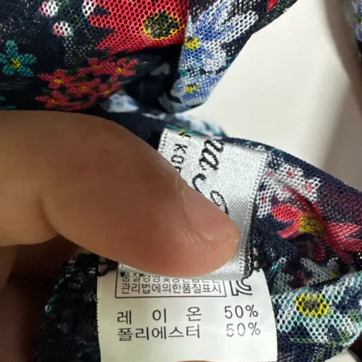 [BUNJANG] Floral Pattern See-Through Blouse / 플라워 패턴 시스루 블라우스