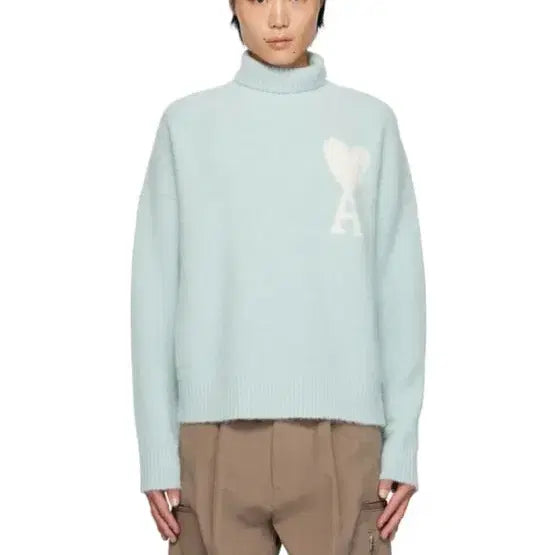 [BUNJANG] AMI Mint Knit Sweater / 공용) 아미 민트 니트 애눌x