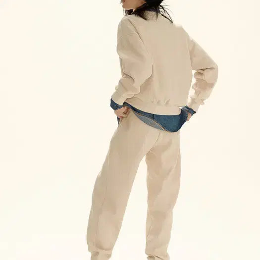 [BUNJANG] Sienne Symbol Knit Jogger (Cream) / 시엔느 Symbol Knit Jogger (Cream)