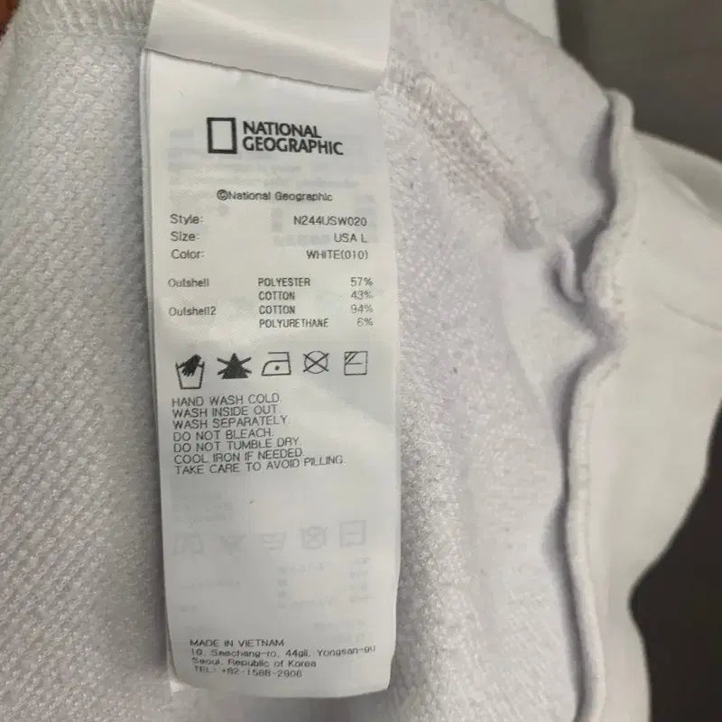 [SOLD OUT] XL 내셔널지오그래픽 빅 로고 프린팅 와펜 맨투맨