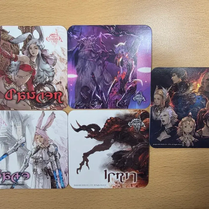 [BUNJANG] Final Fantasy XIV Eorzea Cafe Coaster Set / 파판14 에오르제아 카페 코스터 5종 일괄판매