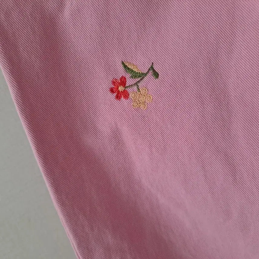 [SOLD OUT] 핑크색 꽃무늬 밴딩 여성 바지