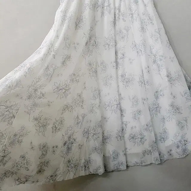 [BUNJANG] GLACIER Chiffon Banding Skirt White / GLACIER 쉬폰 밴딩 스커트 화이트