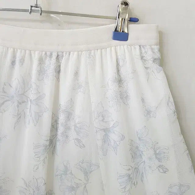 [BUNJANG] GLACIER Chiffon Banding Skirt White / GLACIER 쉬폰 밴딩 스커트 화이트