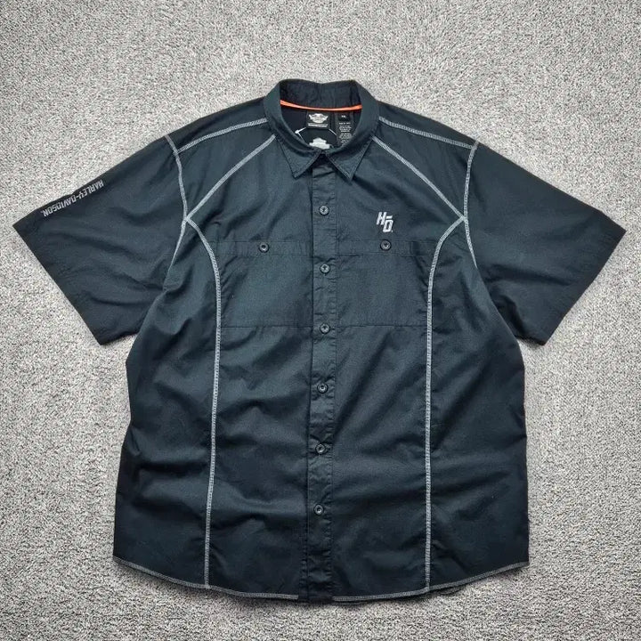 [BUNJANG] Harley Davidson Biker Half Sleeve Shirt (2XL) / 할리데이비슨 바이커 하프 반팔 셔츠 ( 2XL ) / 11861