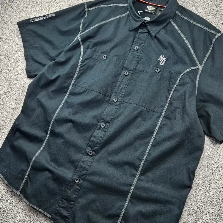 [BUNJANG] Harley Davidson Biker Half Sleeve Shirt (2XL) / 할리데이비슨 바이커 하프 반팔 셔츠 ( 2XL ) / 11861