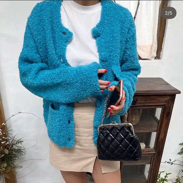 [BUNJANG] Morelooks Boucle Cardigan / 모어룩스 부클 가디건