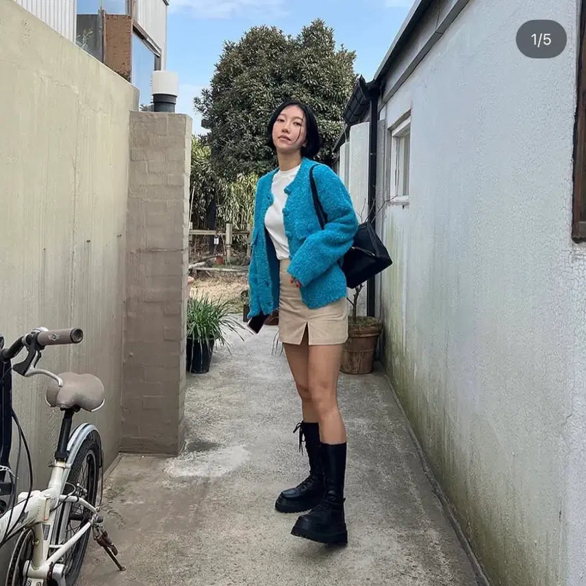 [BUNJANG] Morelooks Boucle Cardigan / 모어룩스 부클 가디건