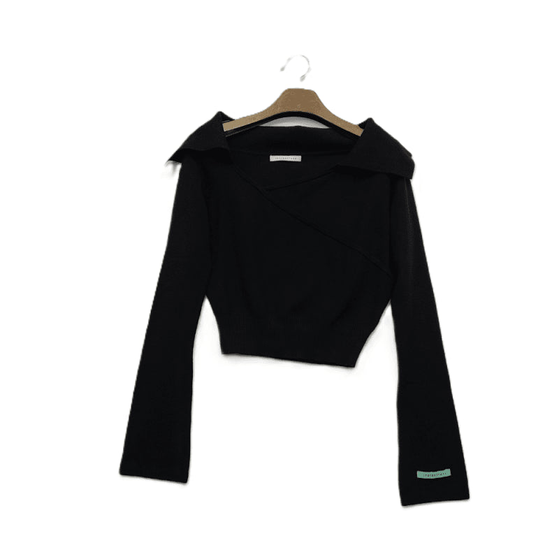 [SOLD OUT] 인스턴트펑크/0/2023ss/크로스 크롭 니트/앨리스/941