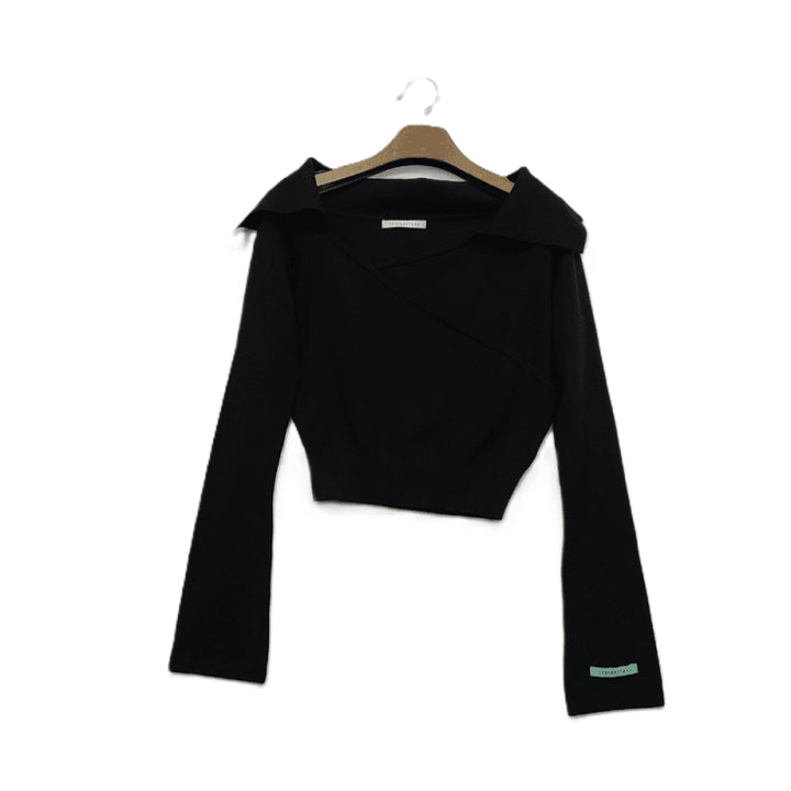 [SOLD OUT] 인스턴트펑크/0/2023ss/크로스 크롭 니트/앨리스/941