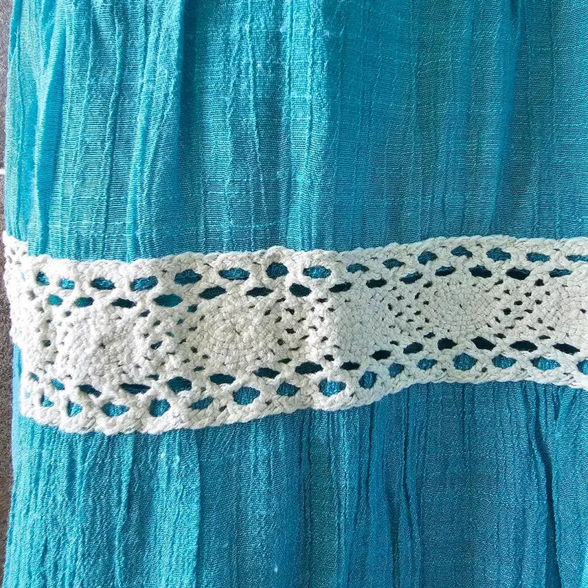 [BUNJANG] Long Lace Cami Dress / 롱 원피스 레이스 끈나시