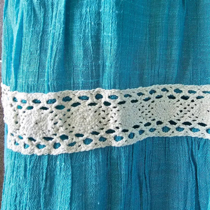 [BUNJANG] Long Lace Cami Dress / 롱 원피스 레이스 끈나시