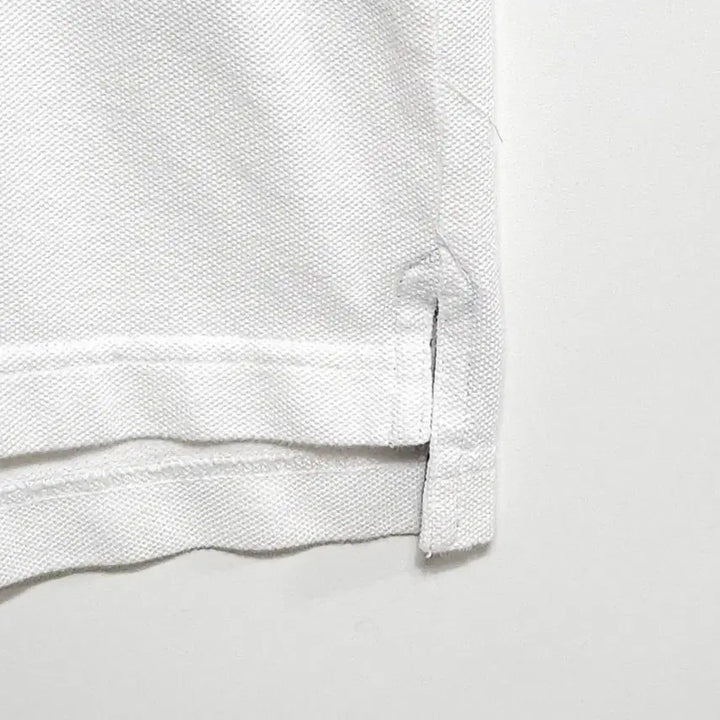 [BUNJANG] Tommy Hilfiger Embroidered Pattern PK Short Sleeve Polo Shirt / 타미힐피거 자수 패턴 PK 반팔 카라티 44~55 화이트