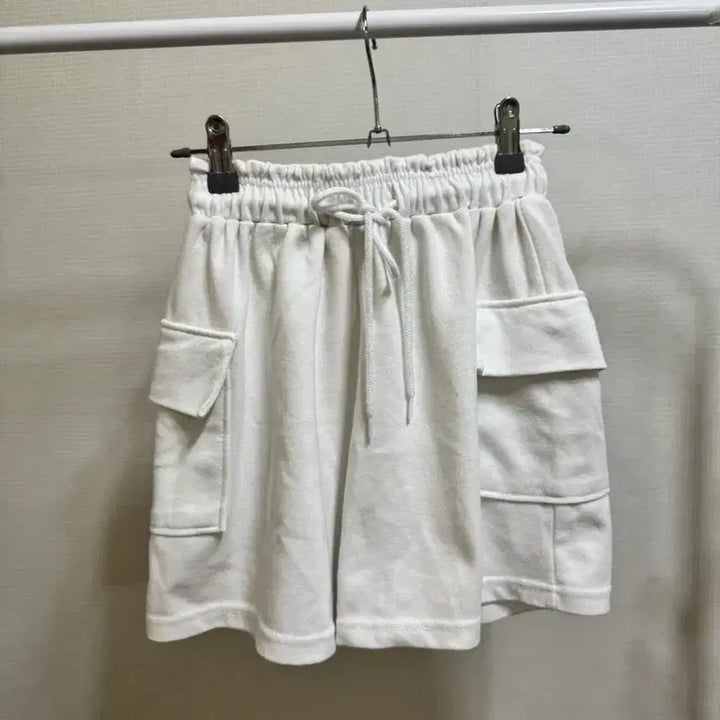 [BUNJANG] White Cotton Training Shorts / 화이트 면 반바지 트레이닝 5부바지