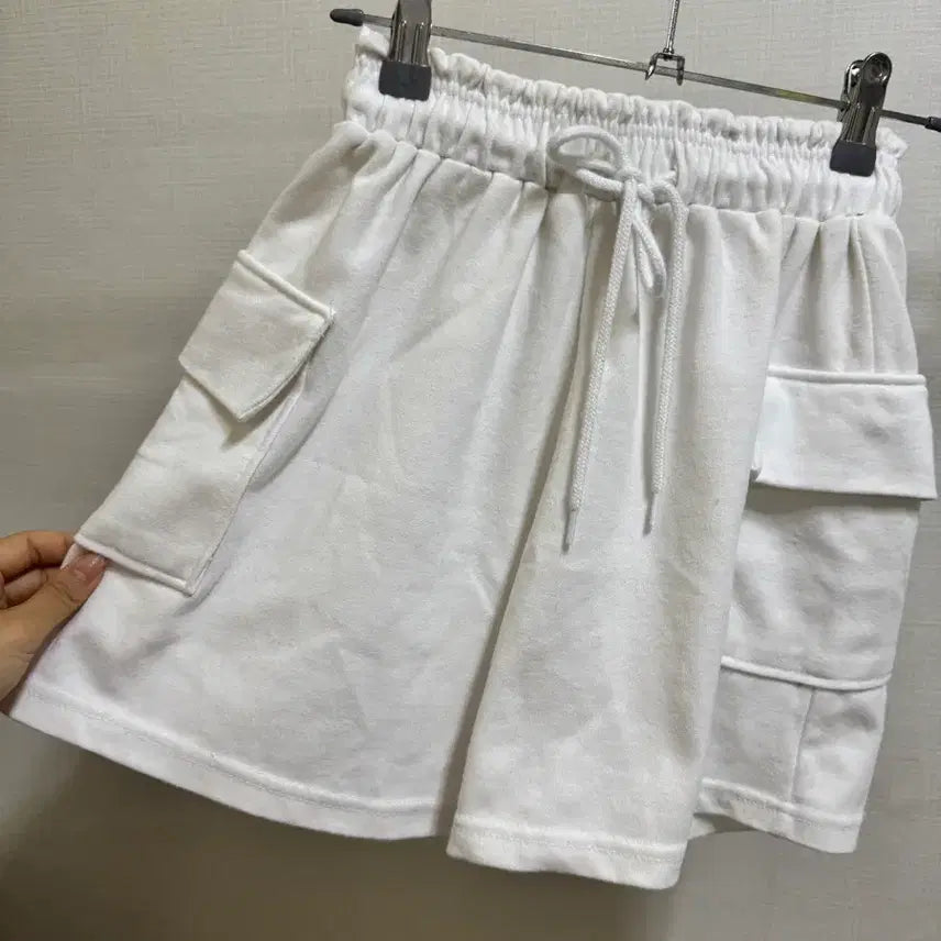 [BUNJANG] White Cotton Training Shorts / 화이트 면 반바지 트레이닝 5부바지