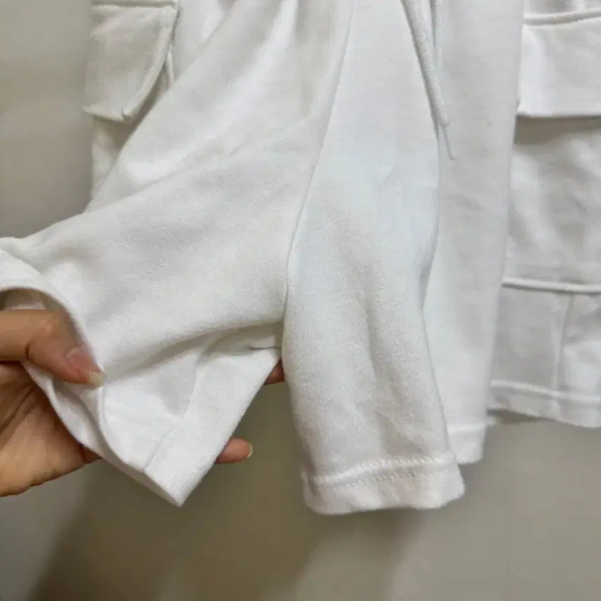 [BUNJANG] White Cotton Training Shorts / 화이트 면 반바지 트레이닝 5부바지