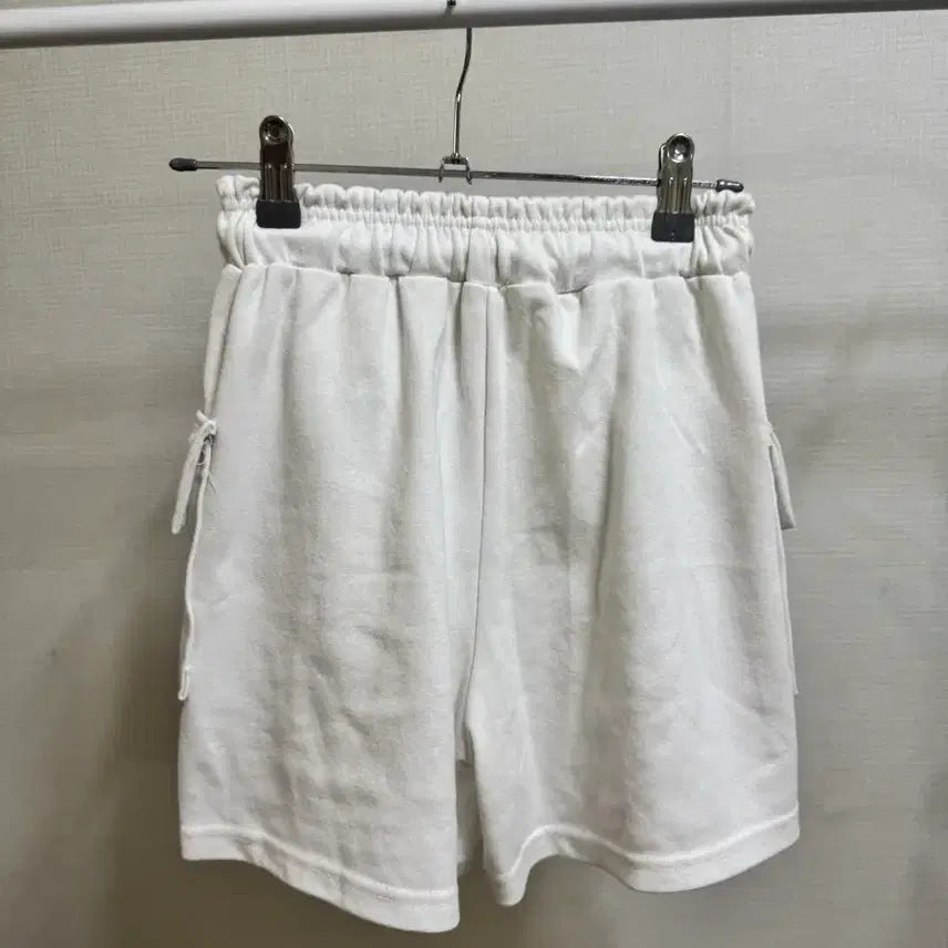 [BUNJANG] White Cotton Training Shorts / 화이트 면 반바지 트레이닝 5부바지