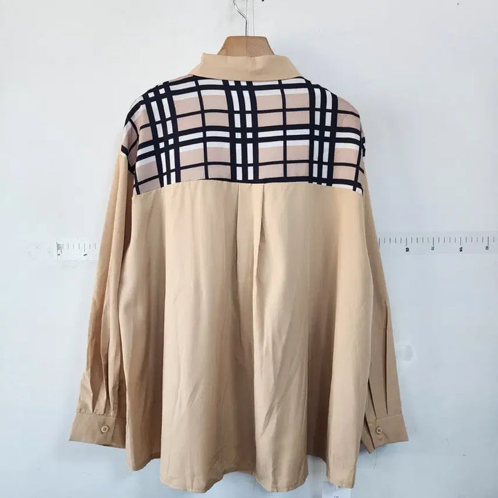 [BUNJANG] Check Scarf Point Shirt / 체크 스카프 포인트 남방