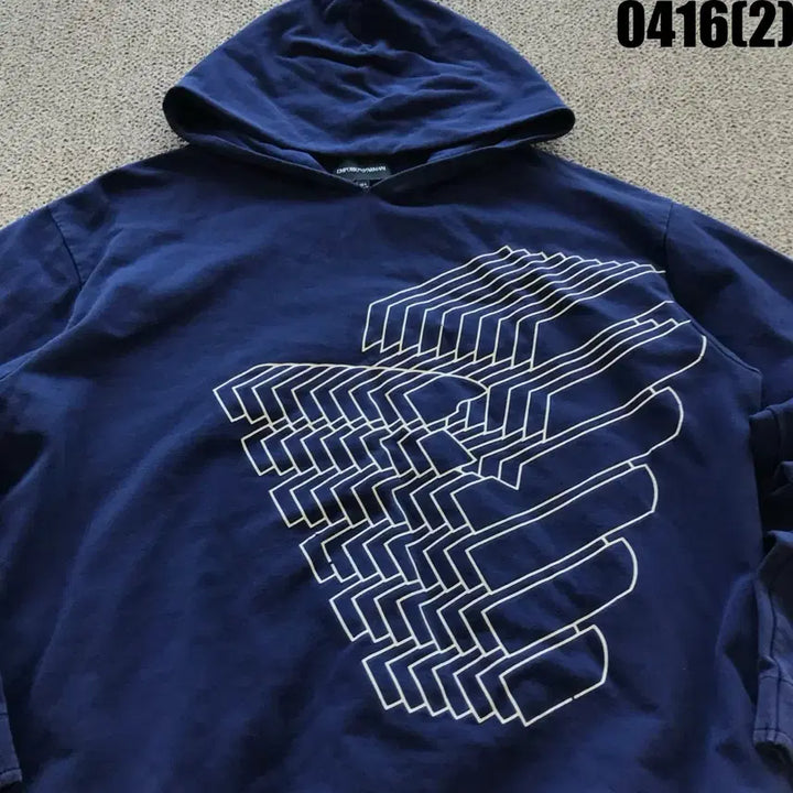 [BUNJANG] Emporio Armani Navy Hoodie / 엠포리오 아르마니 네이비 후드티 175