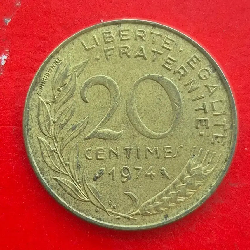 [BUNJANG] 1974 French 20 Centimes Coin / 1974 프랑스 20상팀 동전 M1664