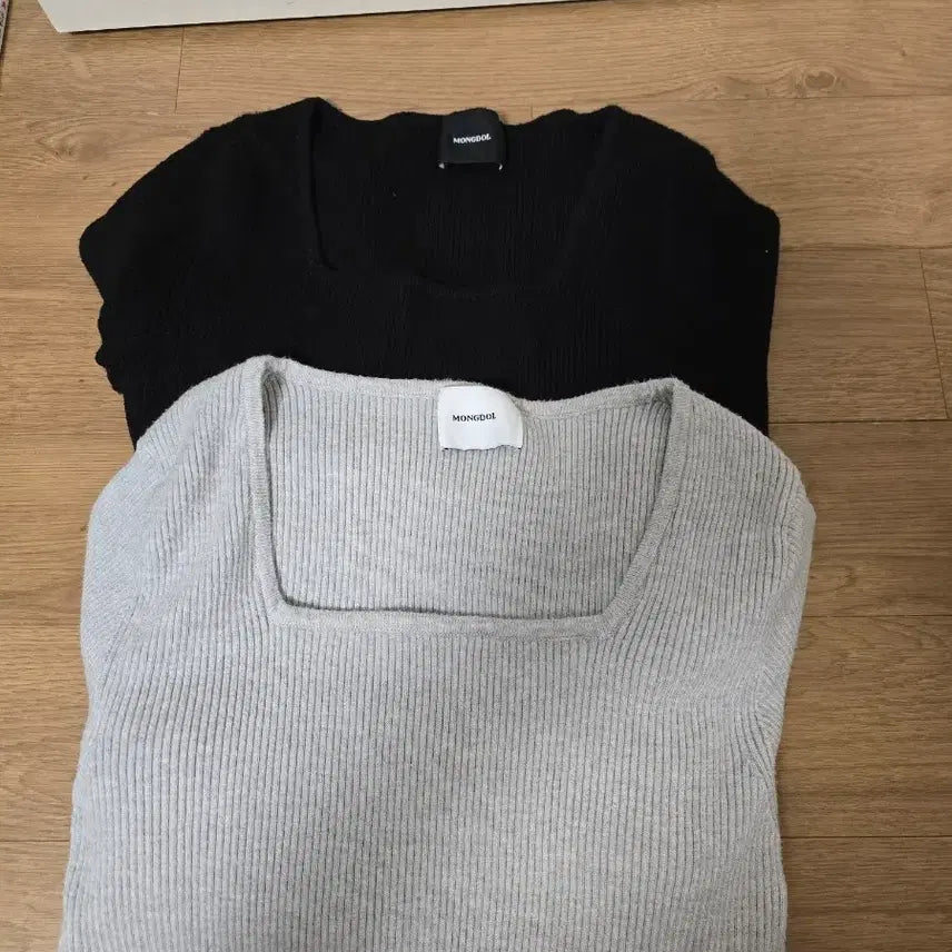 [BUNJANG] Mongdol Square Neck Knit Top / ( 2개가격)몽돌 스퀘어넥 니트 ( 연예인착용)