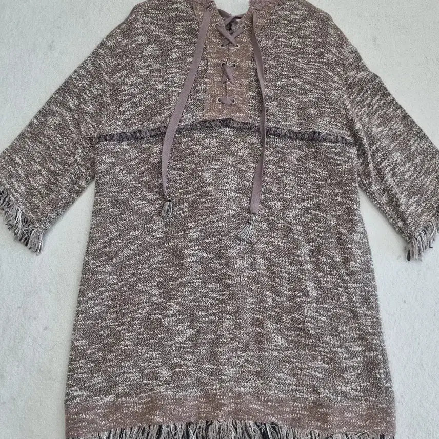 [BUNJANG] G-Cut Tassel Tweed Dress / 태슬장식  5부 기장 트위드 원피스