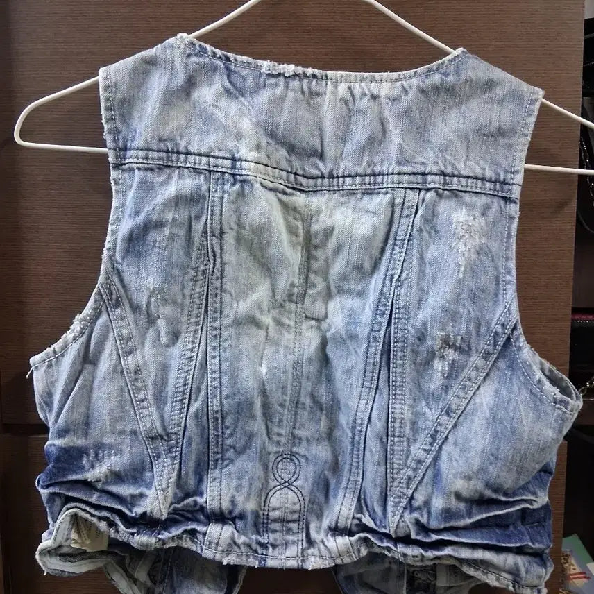 [BUNJANG] LeShop Jeans Denim Vest (Size 55) / LeShop jeans 데님 청 베스트 조끼(55)