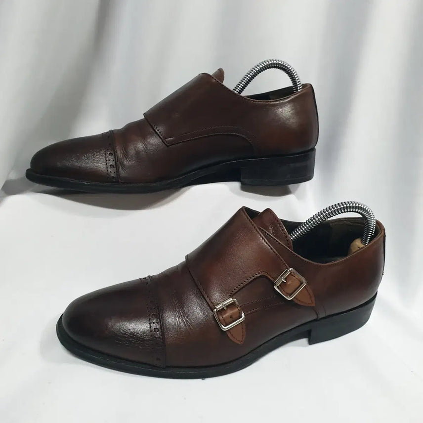 [BUNJANG] Stemar Double Monk Strap Shoes / 두하빈티지 7.5 255 Stemar 이태리 수제 더블 몽크스트랩 구두