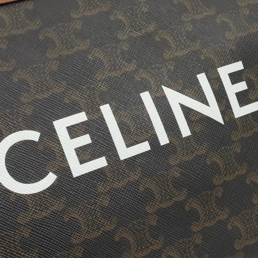 [BUNJANG] Celine Triomphe Canvas Tan Calfskin Small Clutch / 셀린느 트리오페 캔버스 탄 카프스킨 스몰 클러치 10D672BZQ