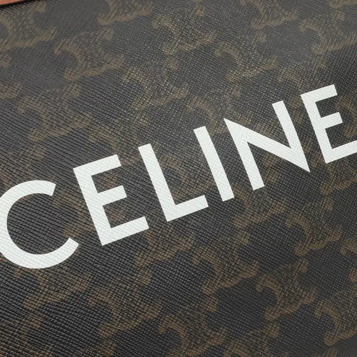[BUNJANG] Celine Triomphe Canvas Tan Calfskin Small Clutch / 셀린느 트리오페 캔버스 탄 카프스킨 스몰 클러치 10D672BZQ