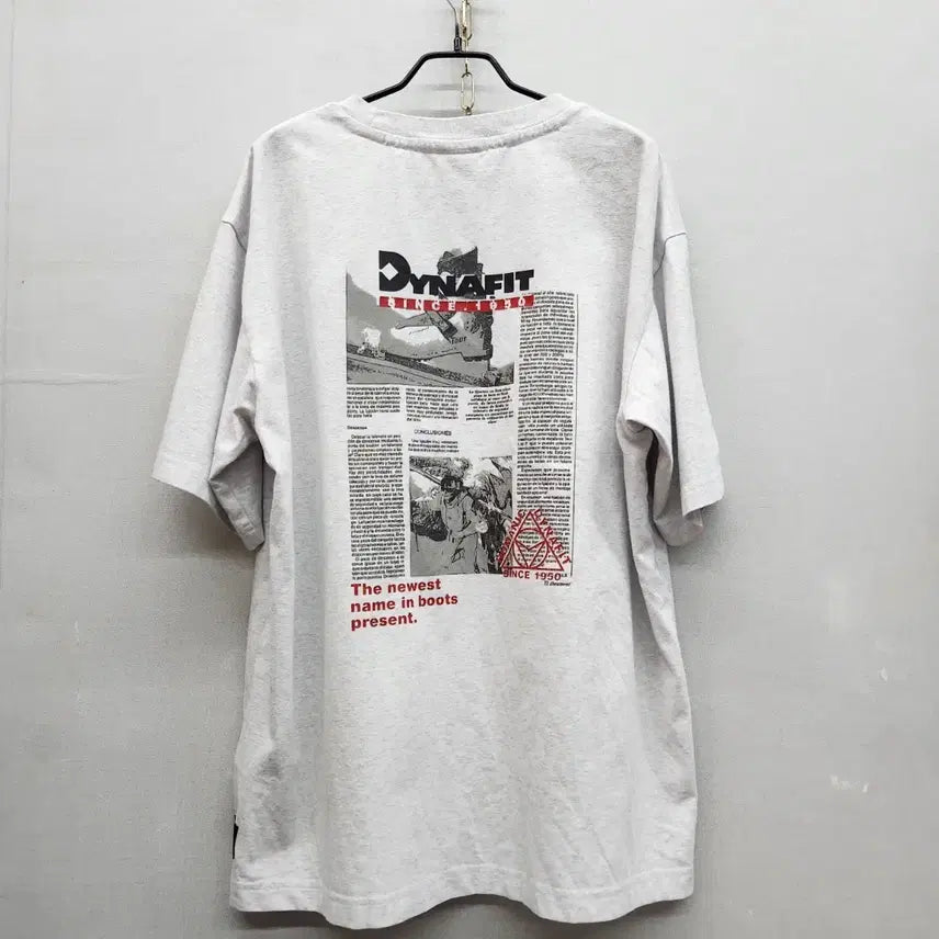 [BUNJANG] Dynafit Logo Patch Vintage Print T-shirt L (fits XL) / 다이나핏 로고와펜 백 빈티지 프린팅 반팔티 L(XL)