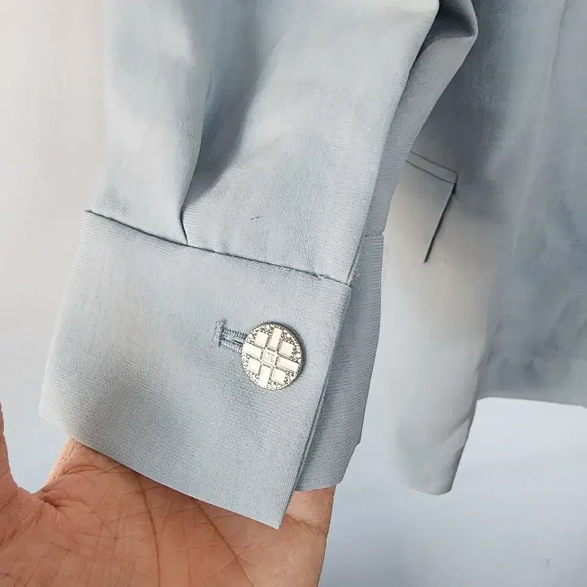 [BUNJANG] Cacharel Double Button Jacket - Blue / 까사렐 더블 버튼 자켓 블루