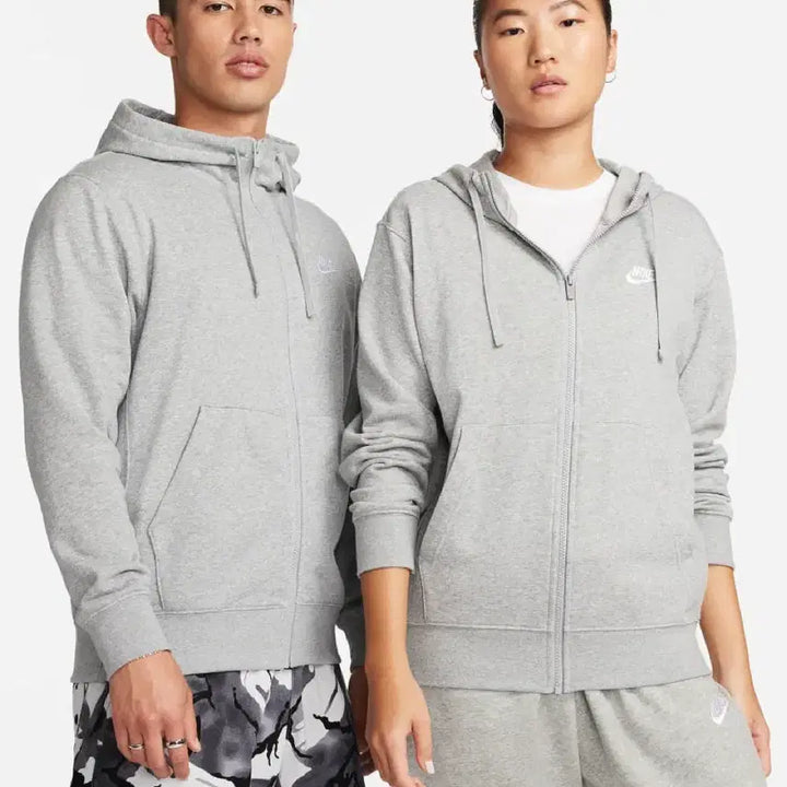 [SOLD OUT] [XL] 나이키 NSW 클럽 풀 집 후드 그레이 헤더