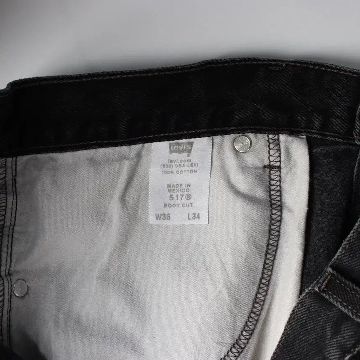 [SOLD OUT] 리바이스 517 부츠컷 데님 팬츠 블랙 36