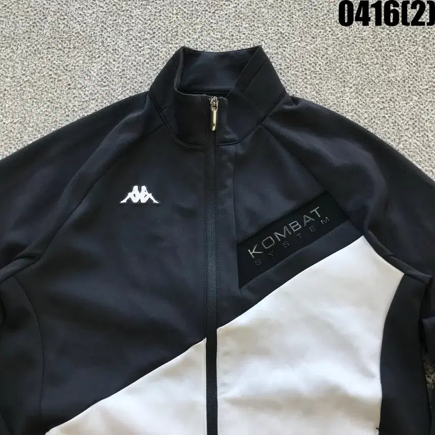 [BUNJANG] Kappa Kombat Track Jacket Black/White XS / 카파 콤바트 트랙 자켓 블랙/화이트 xs