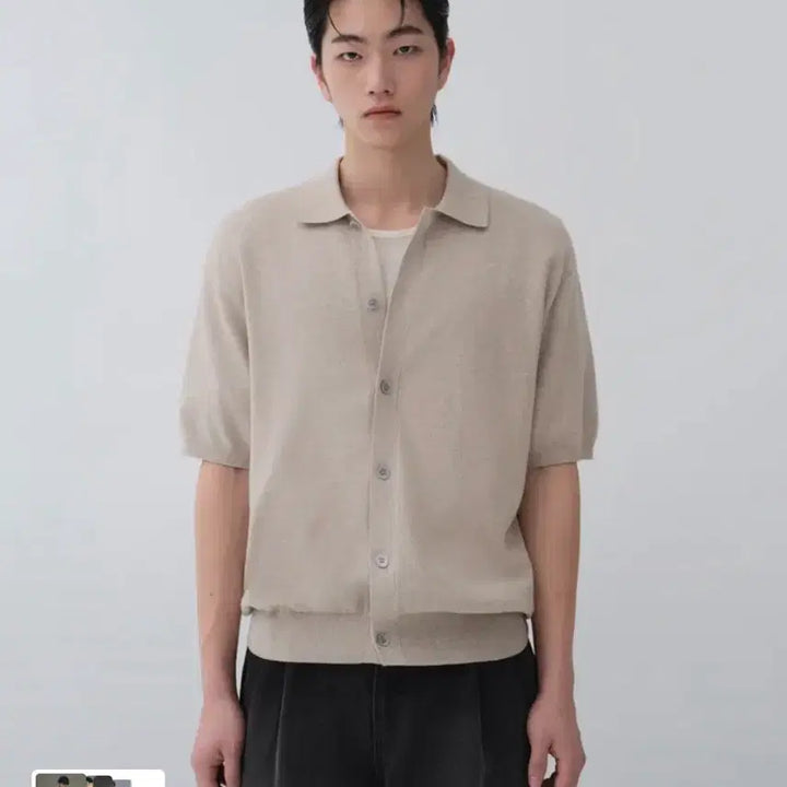 [BUNJANG] Musinsa Standard Washable Supima Cotton Cardigan XL / 무탠다드 워셔블 수피마 코튼 칼라드 반팔 가디건 XL