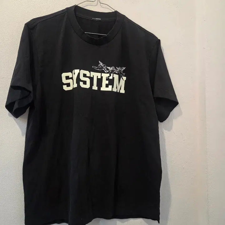 [SOLD OUT] SYSTEM 시스템 블랙 반팔 티셔츠