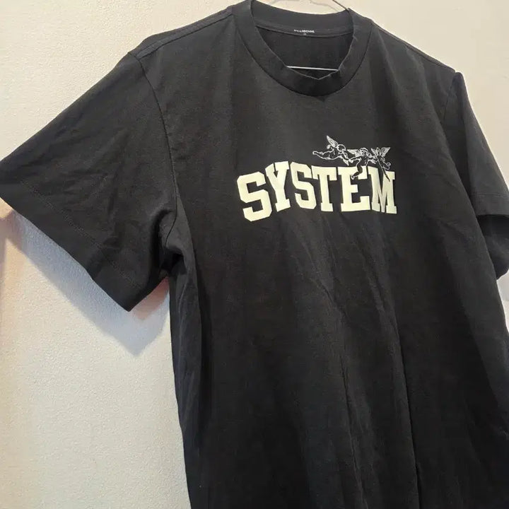 [SOLD OUT] SYSTEM 시스템 블랙 반팔 티셔츠