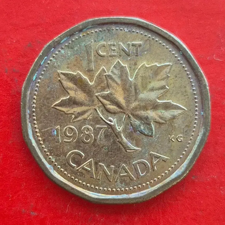 [BUNJANG] 1987 Canadian 1 Cent Coin / 1987 캐나다 1센트 동전 M1666