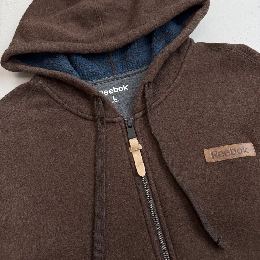 [BUNJANG] Reebok Old School Brown Hoodie Zip-up / 리복 올드스쿨 브라운 후드집업