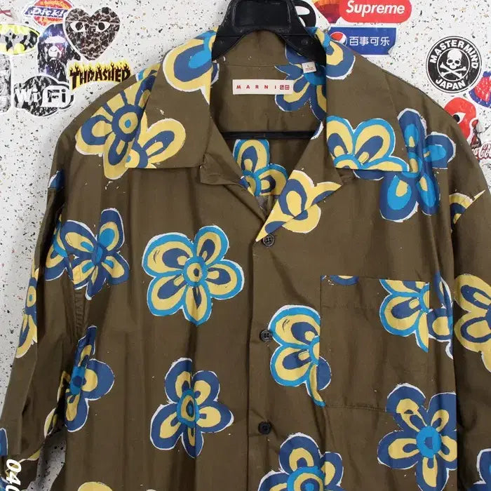 [SOLD OUT] 남성L / 마르니 유니클로 플라워 반팔셔츠KH 12-135