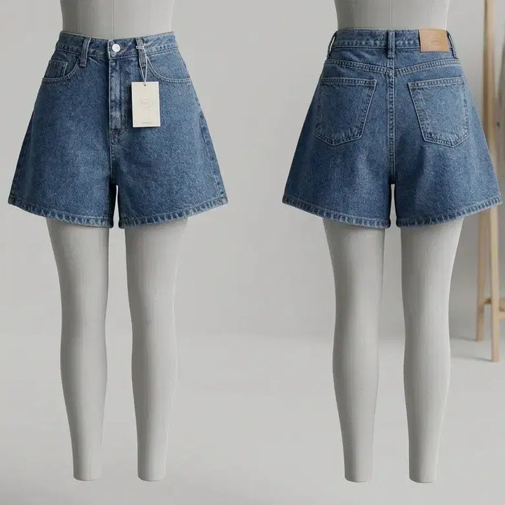 [SOLD OUT] 데님 A라인 반바지 청반바지 24