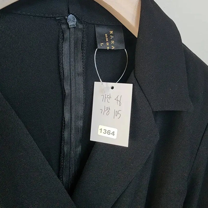 [BUNJANG] BENITO Tailored Black Wrap Long Dress / BENITO 테일러드 블랙 랩 스타일 롱 원피스