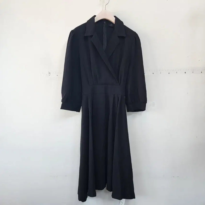 [BUNJANG] BENITO Tailored Black Wrap Long Dress / BENITO 테일러드 블랙 랩 스타일 롱 원피스