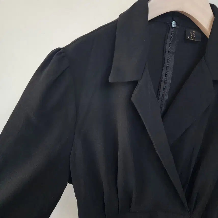 [BUNJANG] BENITO Tailored Black Wrap Long Dress / BENITO 테일러드 블랙 랩 스타일 롱 원피스
