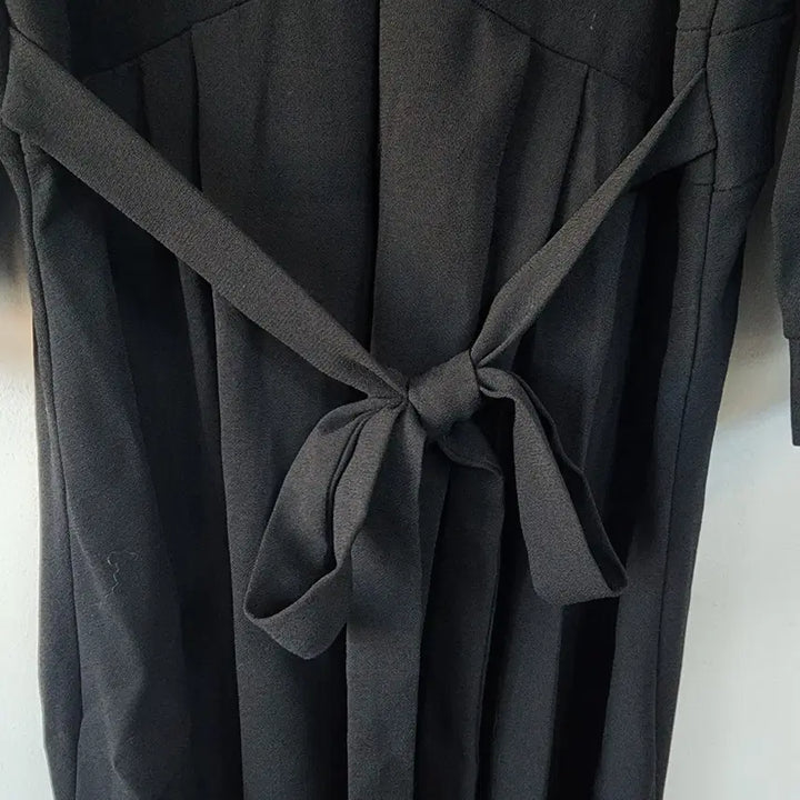 [BUNJANG] BENITO Tailored Black Wrap Long Dress / BENITO 테일러드 블랙 랩 스타일 롱 원피스