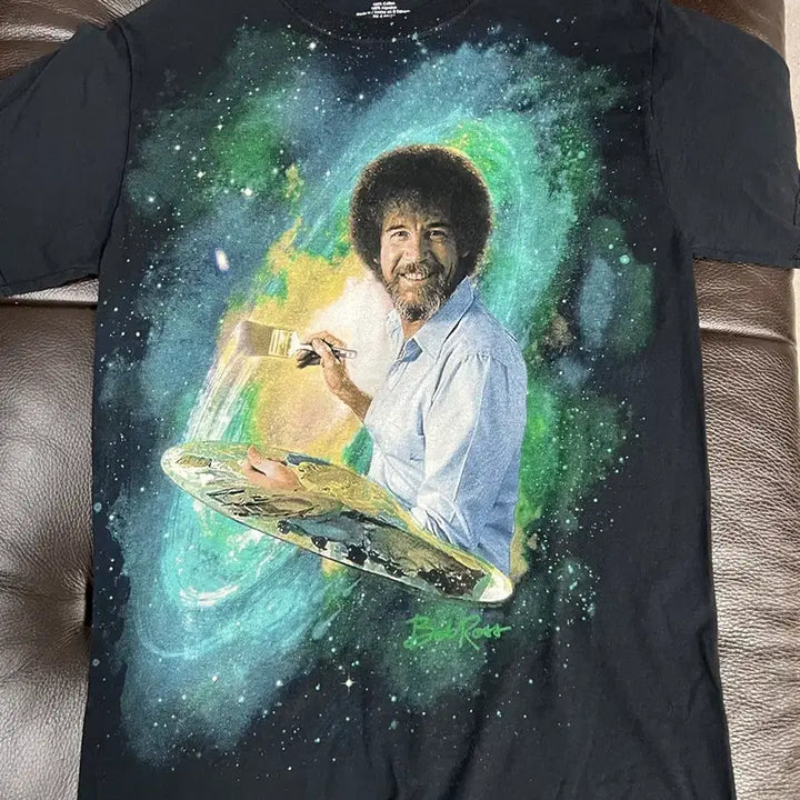 [BUNJANG] Bob Ross Black T-shirt S / 밥로스 Bob Ross 블랙 티셔츠 S